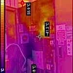 Thermal ölçümle elde edilen pano içi sıcaklıklar